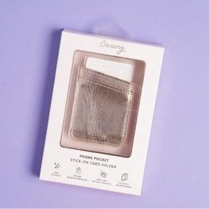 Casery stick-on card holder for cell phone